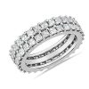 Rings | Blue Nile Two Row Asscher Comfort Fit Diamond Eternity Ring In Platinum (2 1/2 Ct. Tw.)