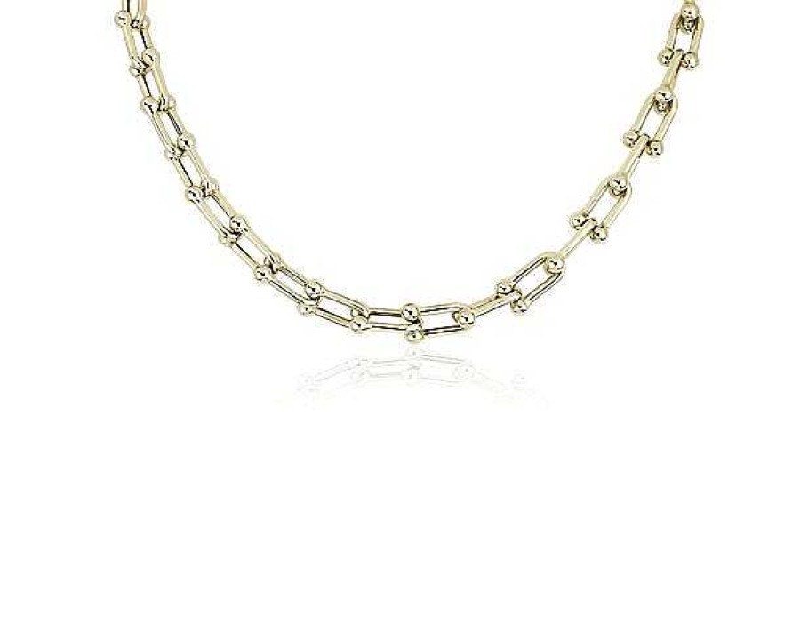 Necklaces | Blue Nile 16" Shiny Fancy Links Necklace In 14K Yellow Gold