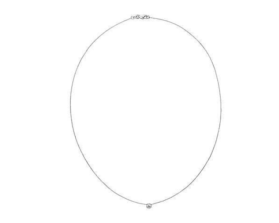 Necklaces | Blue Nile Round Hidden Halo Diamond Pendant In 14K White Gold (1/4 Ct. Tw.)