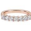 Women'S Rings | Blue Nile Seven Stone Cushion Diamond Ring In 14K Rose Gold (1 Ct. Tw.)