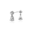 Earrings | Blue Nile Canadian Diamond Drop Earrings In 18K White Gold (1.50 Ct. Tw.)