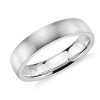 Men'S Rings | Blue Nile Matte Low Dome Comfort Fit Wedding Ring In 14K White Gold (5Mm)