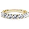 Women'S Rings | Blue Nile Seven Stone Cushion Lab Grown Diamond Ring In 14K Yellow Gold (2 Ct. Tw.)