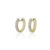 Earrings | Blue Nile Diamond Huggie Hoop Earrings In 14K Yellow (1/2 Ct. Tw.)