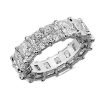 Women'S Rings | Blue Nile Radiant Cut Eternity Ring In Platinum (10 1/2 Ct. Tw.)