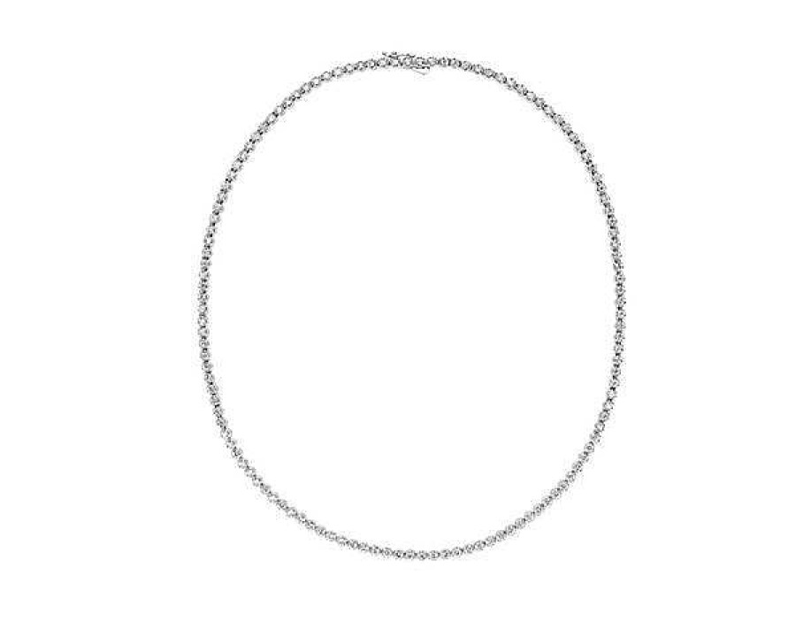 Necklaces | Blue Nile Straight Eternity Necklace In 14K White Gold (5 Ct. Tw.)