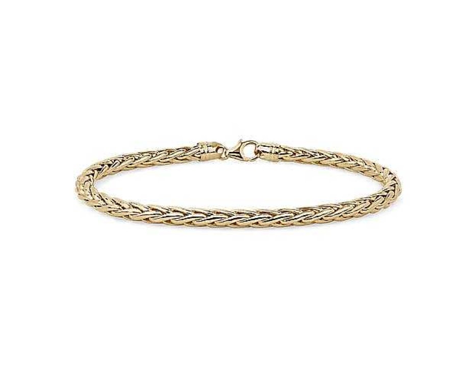 Bracelets | Blue Nile 8.5" Polished Wheat Chain Bracelet In 14K Yellow Gold (5Mm)