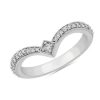 Rings | Blue Nile Pav Drop Kite Stackable Ring In 18K White Gold (1/3 Ct. Tw.)