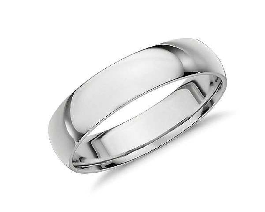 Men'S Rings | Blue Nile Mid-Weight Comfort Fit Wedding Ring In Platinum (5Mm)