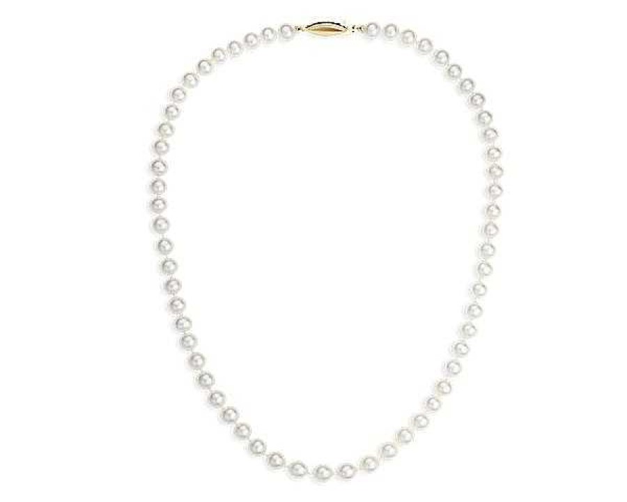 Necklaces | Blue Nile 16" Freshwater Cultured Pearl Strand With 14K Yellow Gold (6-6.5Mm)