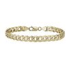 Bracelets | Blue Nile 8" Flat Beveled Curb Chain Bracelet In 14K Yellow Gold (7.25 Mm)