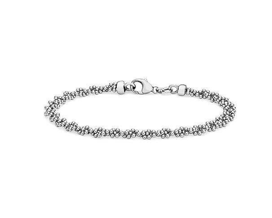 Bracelets | Blue Nile 7.5" Garland Bead Bracelet In 14K White Gold (3 Mm)