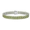 Bracelets | Blue Nile Trio Oval Peridot Bracelet In Sterling Silver (5X3Mm)