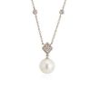 Necklaces | Blue Nile Freshwater Cultured Pearl Drop Necklace With Diamond In 14K Rose Gold (8-8.5Mm)