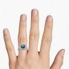 Rings | Blue Nile Corda Cushion-Cut London Blue Topaz Halo Ring In Sterling Silver (8Mm)