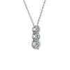 Necklaces | Blue Nile Lab Grown Round Diamond Three Stone Pendant In 14K White Gold (1 Ct. Tw.)