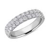 Women'S Rings | Blue Nile Two-Row French Pav Diamond Ring In 14K White Gold (1 Ct. Tw.)