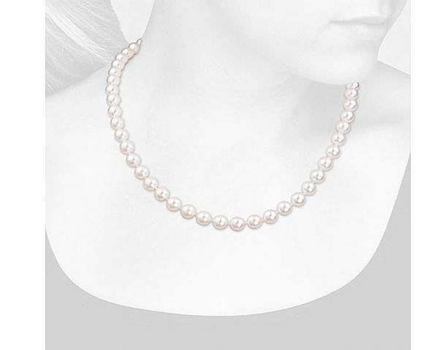 Necklaces | Blue Nile 20" Classic Akoya Cultured Pearl Strand Necklace In 18K White Gold (8.0-8.5Mm)