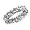 Women'S Rings | Blue Nile Lab Grown Diamond Princess Cut Eternity Ring In 14K White Gold (5 Ct. Tw.)