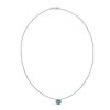 Necklaces | Blue Nile Round Halo Blue Topaz Pendant In 14K White Gold (7Mm)