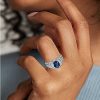 Rings | Blue Nile Oval Sapphire And Diamond Ring In 14K White Gold