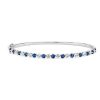 Bracelets | Blue Nile Floating Sapphire And Diamond Bangle In 14K White Gold