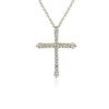 Necklaces | Blue Nile Tapered Diamond Cross Pendant In 14K Yellow Gold (1/2 Ct. Tw.)