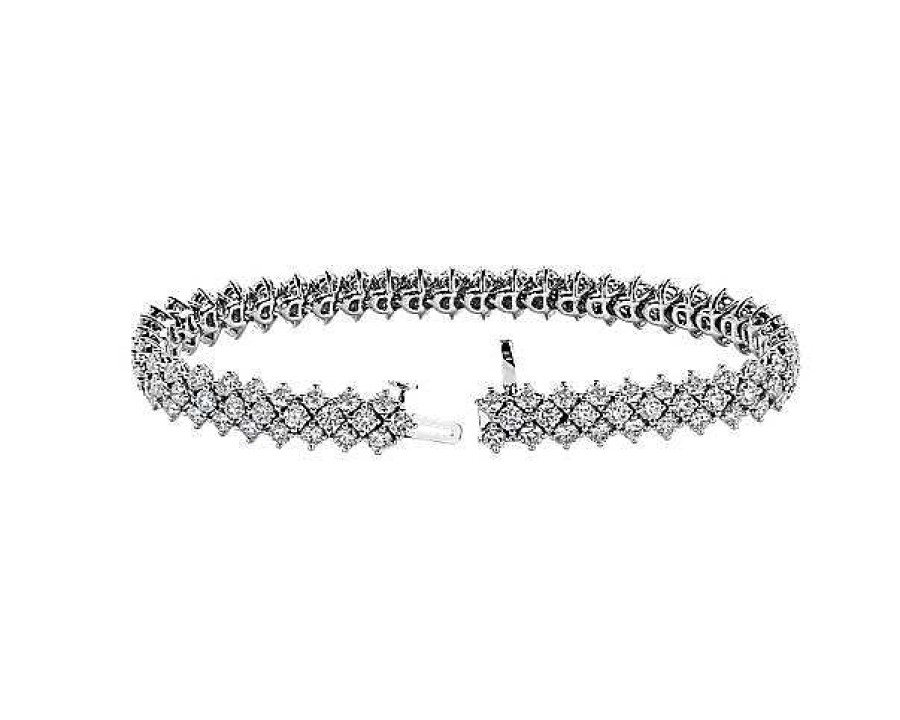 Bracelets | Blue Nile Multi-Row Diamond Bracelet In 14K White Gold (10 3/8 Ct. Tw.)