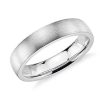 Men'S Rings | Blue Nile Matte Low Dome Comfort Fit Wedding Ring In Platinum (5Mm)