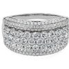 Rings | Blue Nile Multi-Row Diamond Ring In 14K White Gold (1 1/2 Ct. Tw.)