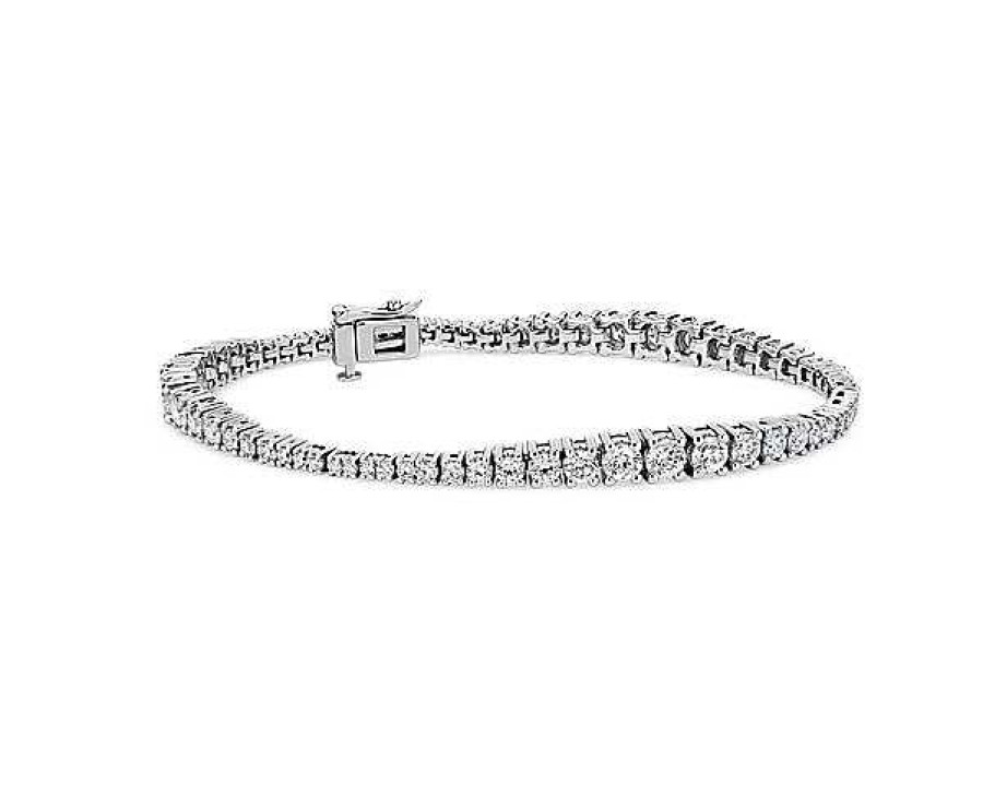 Bracelets | Blue Nile Crescendo Diamond Bracelet In 14K White Gold (5 Ct. Tw.)