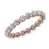 Women'S Rings | Blue Nile Floating Diamond Eternity Ring In 14K Rose Gold (1 1/2 Ct. Tw.)