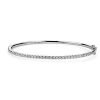 Bracelets | Blue Nile Luna Diamond Bangle In 14K White Gold (1 Ct. Tw.)