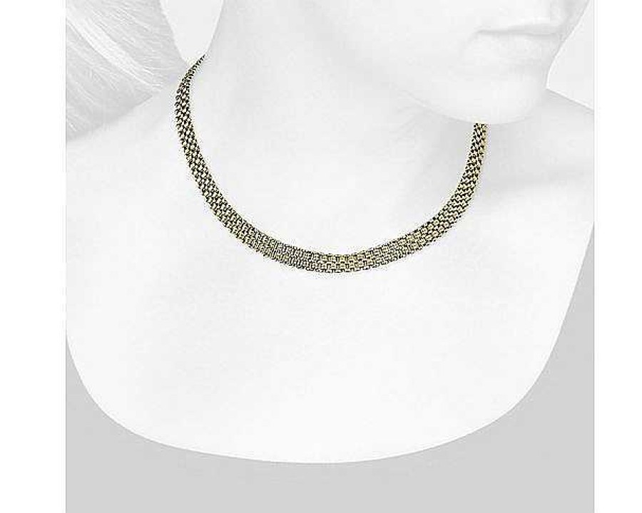 Necklaces | Blue Nile 17" Basket Weave Necklace In 14K Yellow Gold (8 Mm)