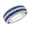 Rings | Blue Nile Alternating Sapphire And Diamond Ring In 14K White Gold