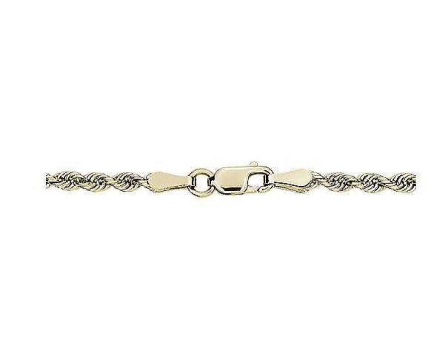 Bracelets | Blue Nile 7" Rope Chain Bracelet In 14K Yellow Gold (2.5 Mm)