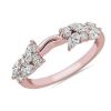 Women'S Rings | Blue Nile Romantic Marquise Wrap Diamond Ring In 14K Rose Gold (5/8 Ct. Tw.)