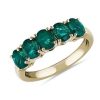 Rings | Blue Nile 5-Stone Oval Emerald Ring In 14K Yellow Gold (5X4Mm)