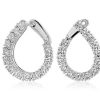 Earrings | Blue Nile Diamond Front-Back Pear Shape Hoop Earrings In 18K White Gold (5 3/8 Ct. Tw.)