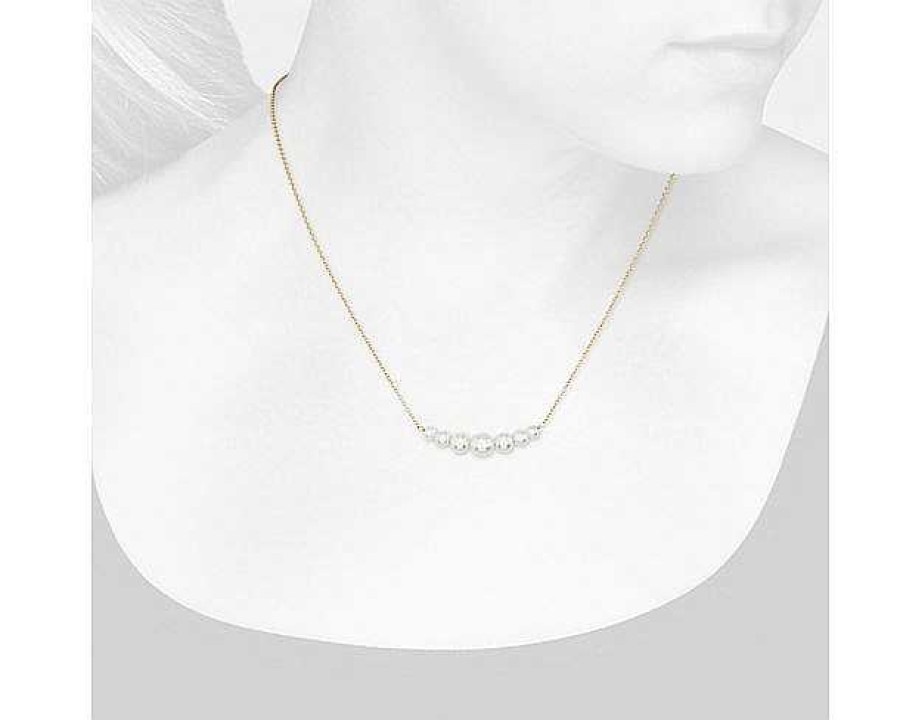 Necklaces | Blue Nile Freshwater Cultured Pearl Smile Necklace In 14K Yellow Gold (3.5-6.5Mm)