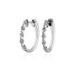 Earrings | Blue Nile Floating Marquise Hoop Earrings In 14K White Gold (3/4 Ct. Tw.)