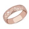 Men'S Rings | Blue Nile Mosaic Polished Wedding Ring In 18K Rose Gold (6Mm)