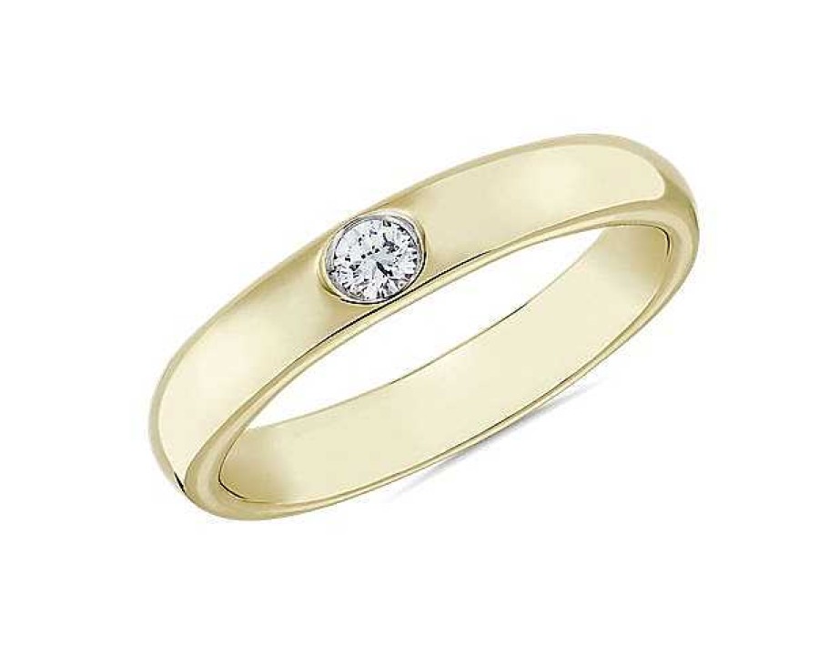 Rings | Blue Nile Zac Zac Posen Single Round Diamond Ring In 14K Yellow Gold (3.5 Mm, 1/12 Ct. Tw.)