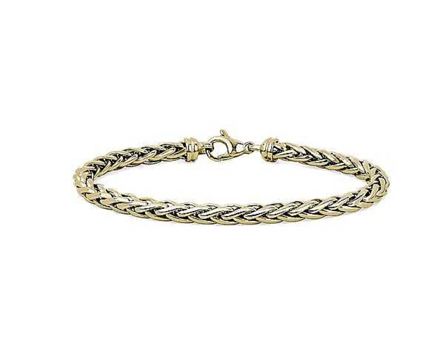 Bracelets | Blue Nile 7.5" Wheat Chain Bracelet In 14K Italian Yellow Gold (4.8 Mm)