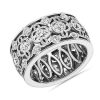 Women'S Rings | Blue Nile Bella Vaughan Clover Lace Diamond Eternity Ring In 18K White Gold (1 5/8 Ct. Tw.)