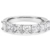 Women'S Rings | Blue Nile Seven Stone Asscher Lab Grown Diamond Ring In 14K White Gold (2 Ct. Tw.)