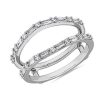 Women'S Rings | Blue Nile Baguette And Round Diamond Insert In 18K White Gold (1/2 Ct. Tw.)