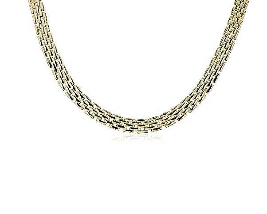 Necklaces | Blue Nile 18" Panther Necklace In 14K Yellow Gold (6.35 Mm)