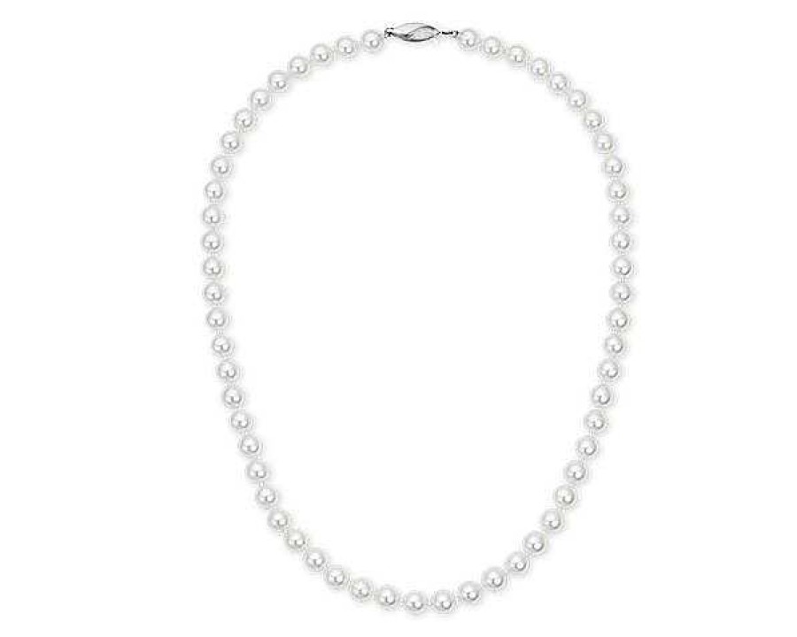 Necklaces | Blue Nile 36" Classic Akoya Cultured Pearl Strand Necklace In 18K White Gold (7.0-7.5Mm)