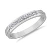 Men'S Rings | Blue Nile Men'S Princess And Round Diamond Wedding Ring In 14K White Gold (1/5 Ct. Tw.)